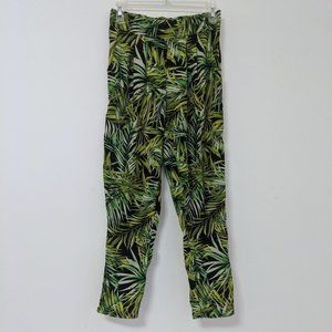 2/20 F21 Tropical Palm Print Harem Pants Small